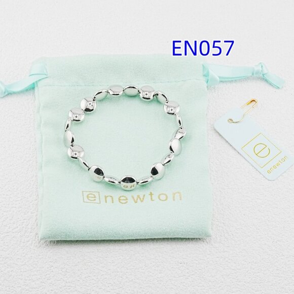 Enewton Platinum Flat Oval Bead Bracelet